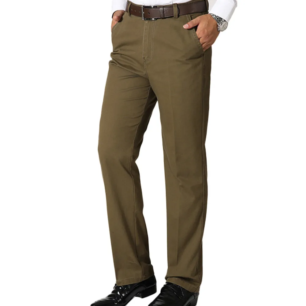 Brookwoodvineyards 安い ファッションビジネスメンズ固体カジュアルスーツパンツストレートスリ ムオフィス男コットンロングパンツ男性正式なズボンpantalones Aug23 通販 価 格