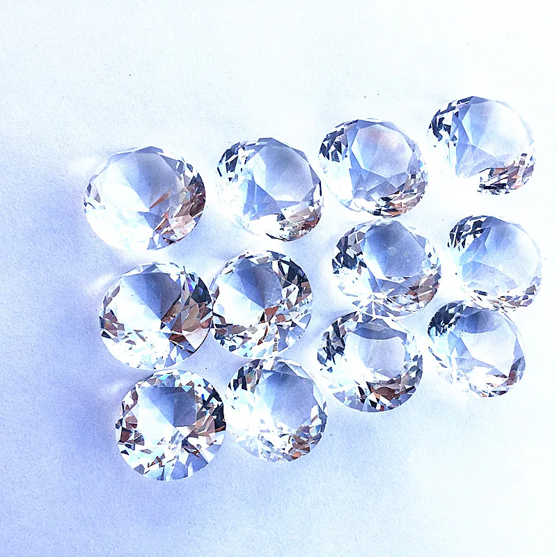 80pcs 20mm Transparent Multi-faceted Crystal Wedding Diamond Jewel ...