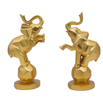 

2pcs/set Creative Elephants Desktop Figurine Resin Crafts Decor Ornaments Home Decoration Desk Decor Wedding Decorations Gifts