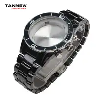 Black High quality watch accessories,Ceramic strap watch strap with butterfly buckle for AR1429