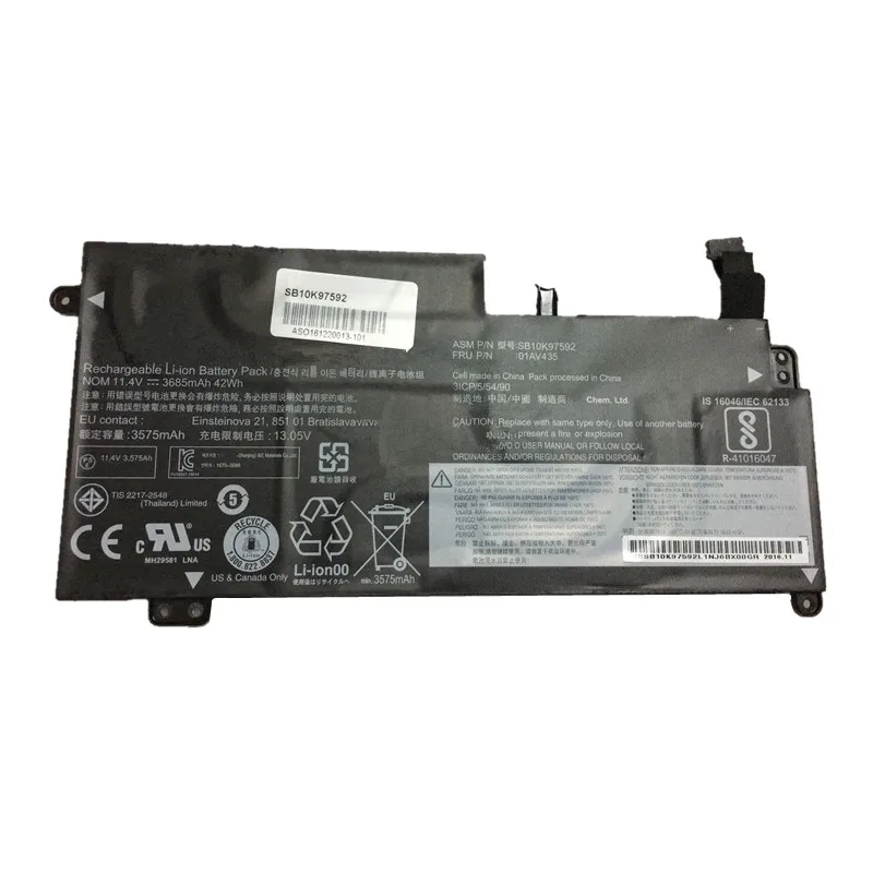 Аккумулятор для ноутбука Lenovo 13 G2 S2 01AV435 SB10K97592 11 4 в 3685 мАч 42 Втч|Аккумуляторы