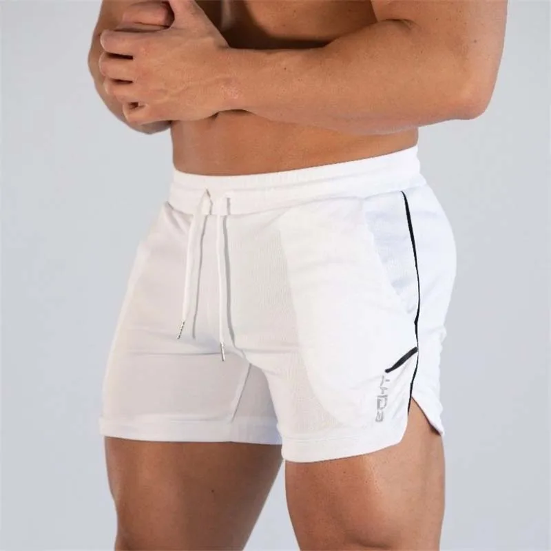 Мужские дышащие шорты для фитнеса, бодибилдинга, модные повседневные спортивные мужские бегуны для тренировок, брендовые пляжные облегающие короткие штаны, размер M-XXXL