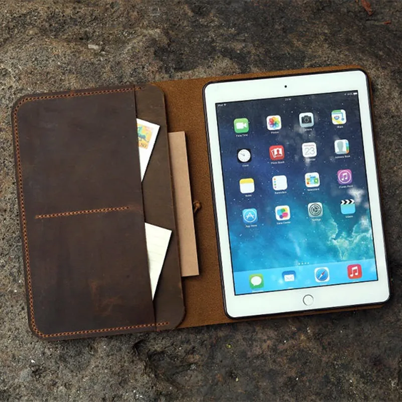 

Personalized vintage distressed leather cover case for 2017 iPad Pro 10.5 / New iPad Pro 10.5 leather cover portfolio