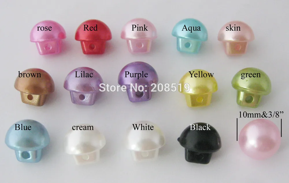 

NBNOWA Fashion buttons for children Garment 200pcs 10mm ABS Pearl Button shank Hole sewing supplies Scrapbook Botones