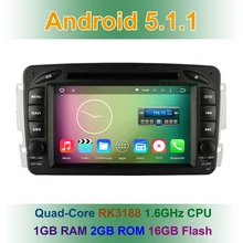 Quad Core Android 5.1.1 Car DVD Player GPS for Mercedes/Benz C200 W208 W170 W203 W210 W463 W163 W168 Vito Viano W639 Radio wifi