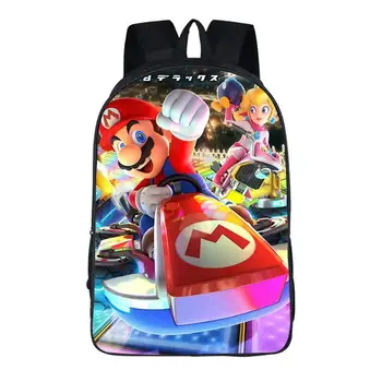 

16 inch Mario Bros Sonic the Hedgehog School Bag for Kids Boys Girls Backpack Children School Bag Toddler Schoolbag