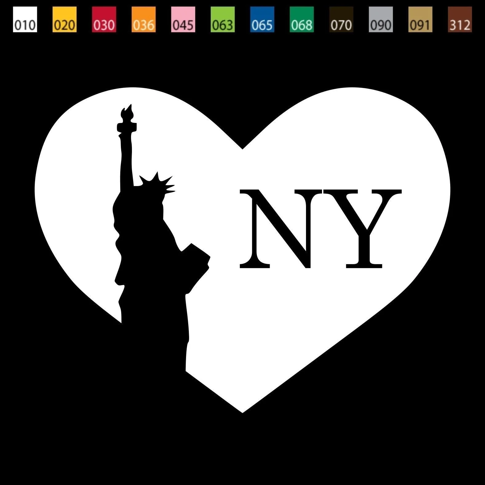 Из США-I LOVE NY Нью-Йорк Статуя Свободы виниловая наклейка US003 15 см | Игрушки и хобби
