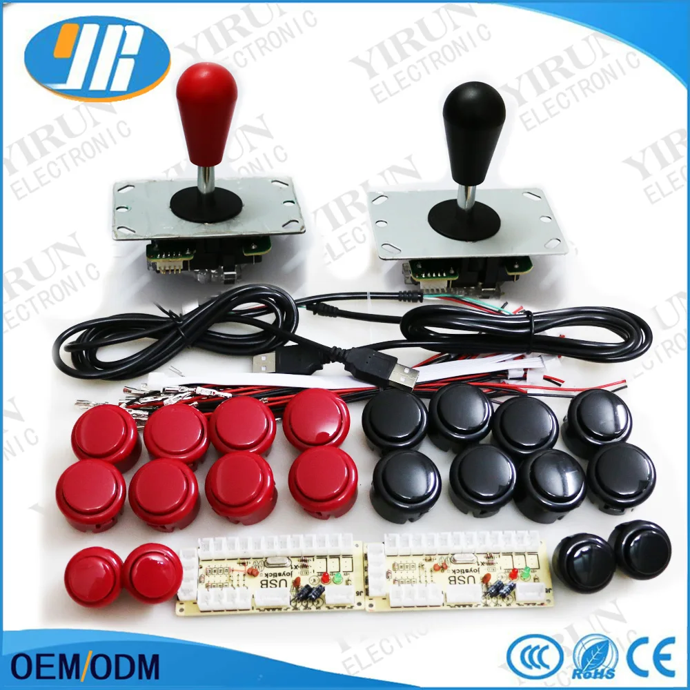 DIY arcade joystick handle set kits with 8 Way Joystick Push buttons