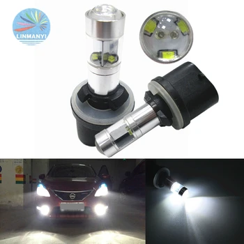 

NEW 2PCS Super bright Fog Lamps H27W 880 30W 6SMD 6LED 6000K White High Power Fog Lights Driving Lights DRL 900LM 12V With Lens