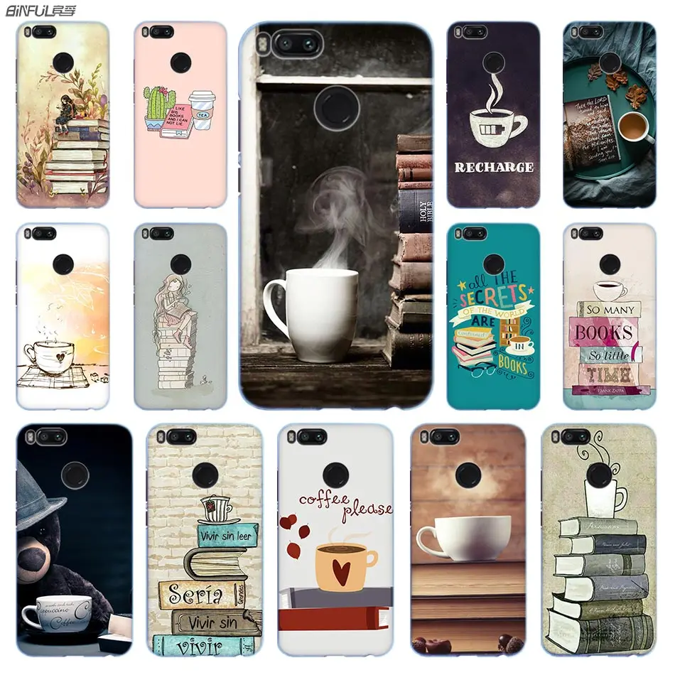

Books Coffee Anime Phone Case PC for Xiaomi Mi 9 8 8SE 5X 6x A2 Lite Pocophone f1 Mix 2s Max 2 3 64G Cover