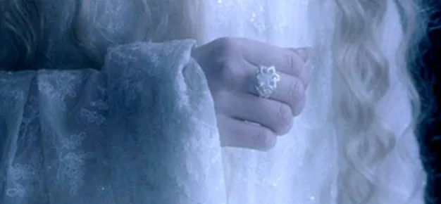 Хорошее ювелирное изделие для женщин, Настоящее 925 Чистое серебро, кольца LOTR The Galadriel Nenya, циркониевое обручальное кольцо