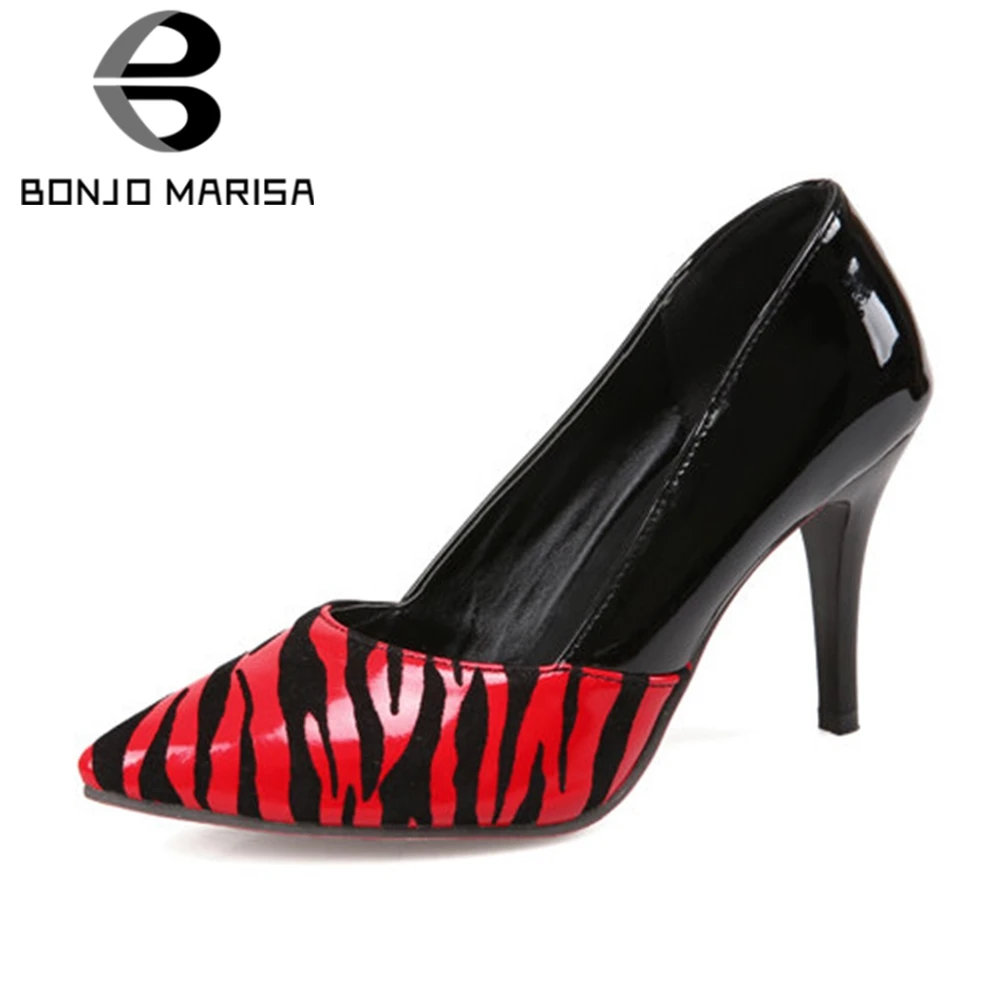

BONJOMARISA 2019 Big Size 34-43 brand dropship mixed-color women high heels pumps spring autumn party wedding high shoes woman