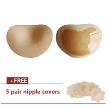 1 пара силиконовые бикини купальник пуш-ап бюстгальтер обивка вставки Pasties Enhancer+ 5 пар водостойкие Стикини женские интимные чехлы