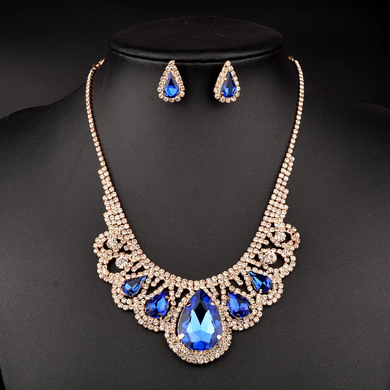 Jewelry & Accessories,Fashion Jewelry Sets. Bridal jewelry, Wedding jewelry, Crystal necklace earrings set