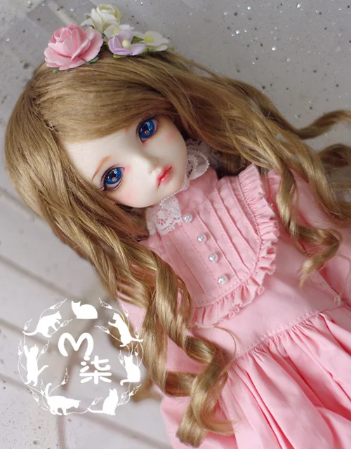 M7 bjd парик куклы синтетический мохеровый блонд 7 8 дюймов 6 1/4 1/6 MSD YOSD|doll wig|doll mohair