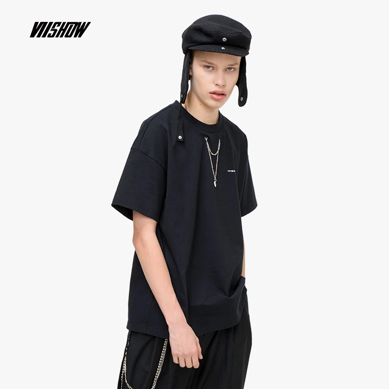 

VIISHOW 2019 summer short-sleeved T-shirt men, cotton tees men's round neck five sleeves tshirt men street fashion TD1502192