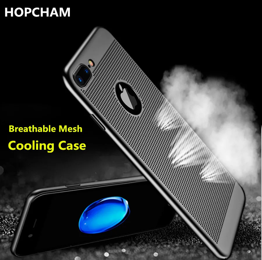 Жесткий чехол HOPCHAM для iPhone 8 7 6 6s 5 5S se s ультра тонкий теплоотвод полная защита X Plus