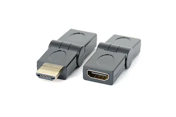 

100pcs/lot 180 Degree Rotating V1.4 HDMI Male to Female Adapter Angle Convertor
