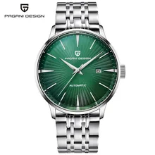 PAGANI Дизайн мужские часы водонепроницаемые автоматические механические наручные часы мужские s стальной кожаный ремешок Новые Зеленые часы reloj hombre