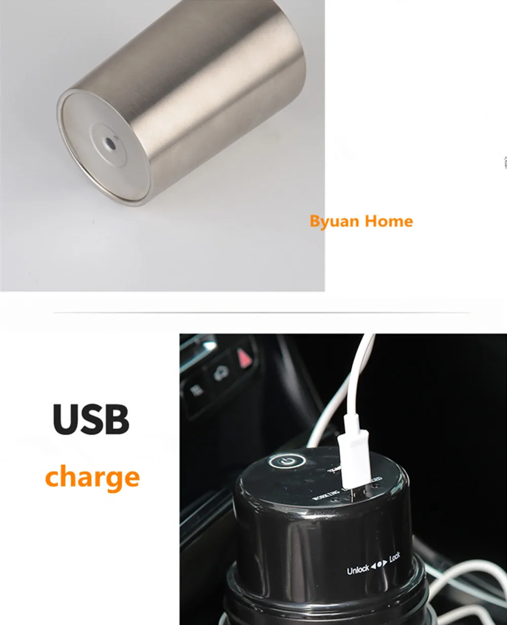 1 шт. Новинка 3 Все в 1 уличная Кофеварка портативная кофемашина usb зарядка кофемолка и чашка для кофе вакуумная из нержавеющей стали