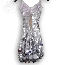 Стиль латинский Танцевальный костюм сексуальные старший блестками для латинских танцев платье для женщин танцевальная конкурс платья S-4XL