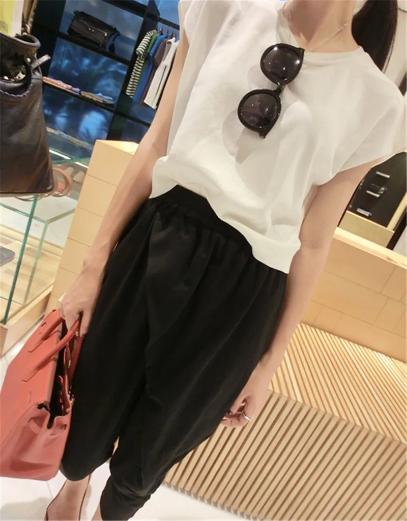 Summer 2016 Solid knitted short Pullover Sweater (49)