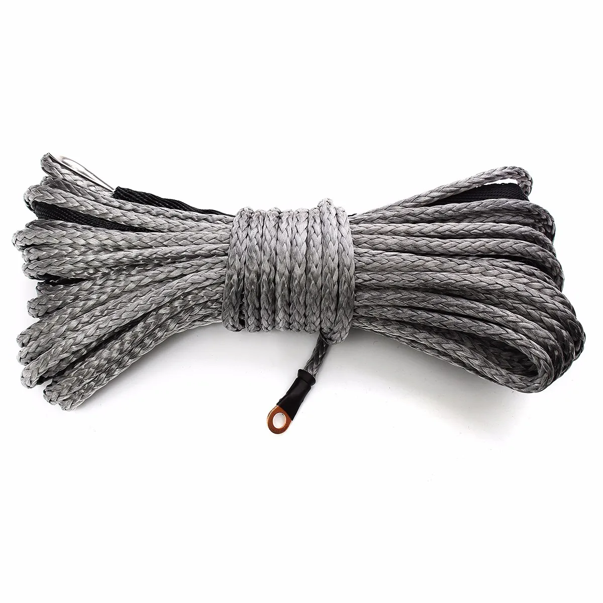 1/4 ''x 'رمادي الاصطناعية ونش خط كابل حبل 7000 + LBs مع غمد للمركبة SUV الطرق الوعرة 6 مللي متر x 15 m 1/4 ''x 'رمادي الاصطناعية ونش خط كابل حبل 7000 + LBs مع غمد للمركبة SUV الطرق الوعرة 6 مللي متر x 15 m