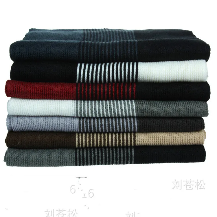 

2016 fashion designer Men Classic Cashmere Scarf Winter Warm Soft Fringe Striped Tassel Shawl Wrap striped scarf men scarves