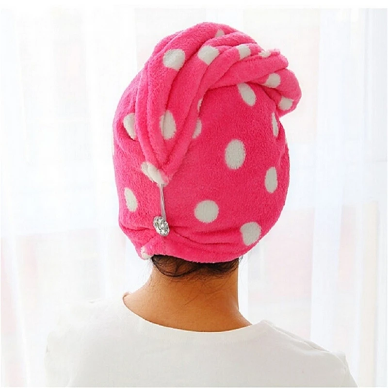 10PCS Family Microfiber Towel Shower Cap Quick Dry Hair Magic Drying Bathing Hat