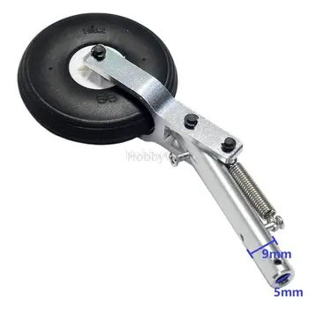 

130x5mm Aluminum Spring Absorber Landing Gear PU tyre for RC Model Airplane