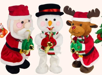 

Sing Toys Battery Operated Santa Claus Christmas Hat Snowman Sing Christmas Toy Reindeer Kids Christmas Collection Gift