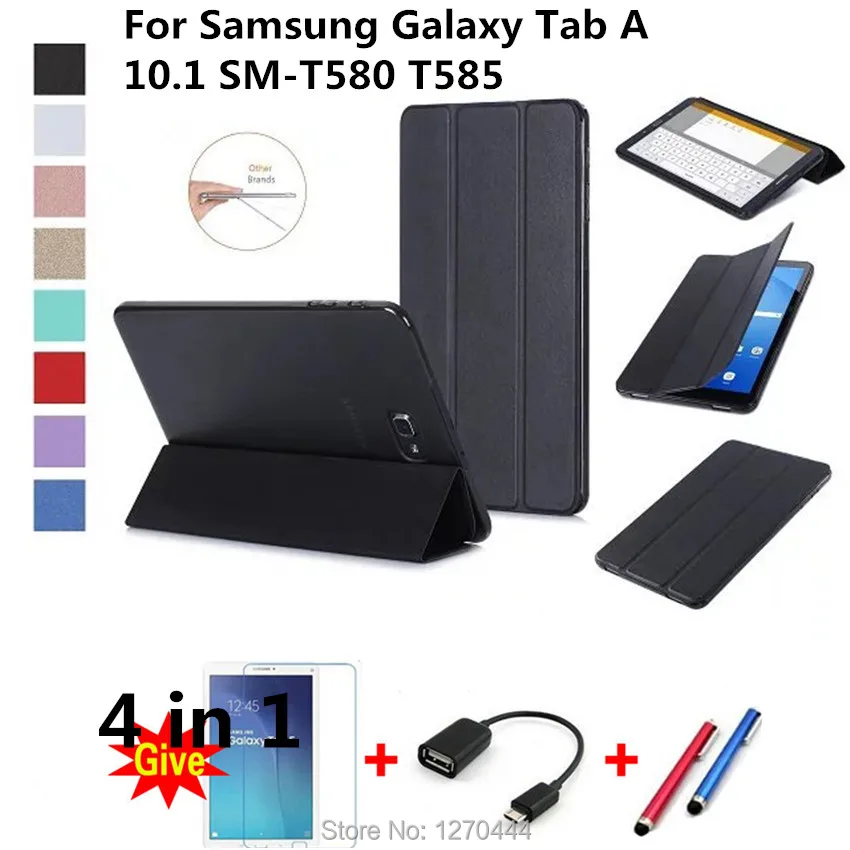 Магнитная Складная подставка для Samsung Galaxy Tab A a6 10 1 2016 T585C SM-T580 T580N кожаный защитный