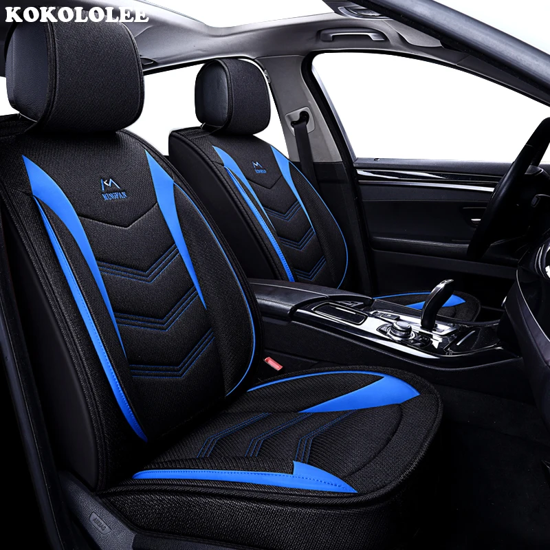 Автомобильные чехлы kokolee льняные Чехлы для mercedes w203 bmw e36 e46 f10 audi a3 Jaguar xf Chrysler 300c Lexus rx
