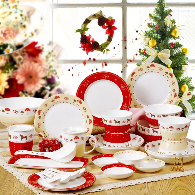 Bone china crockery cutlery set sets porcelain tableware married Continental dishes dish suits