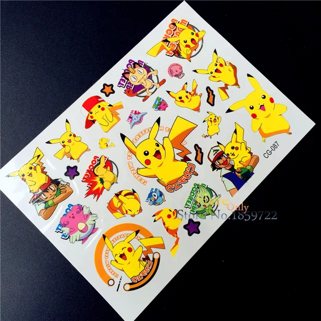 Temporary Tattoos Pokemon Go Temporary Tattoo Flash Tattoo Stickers