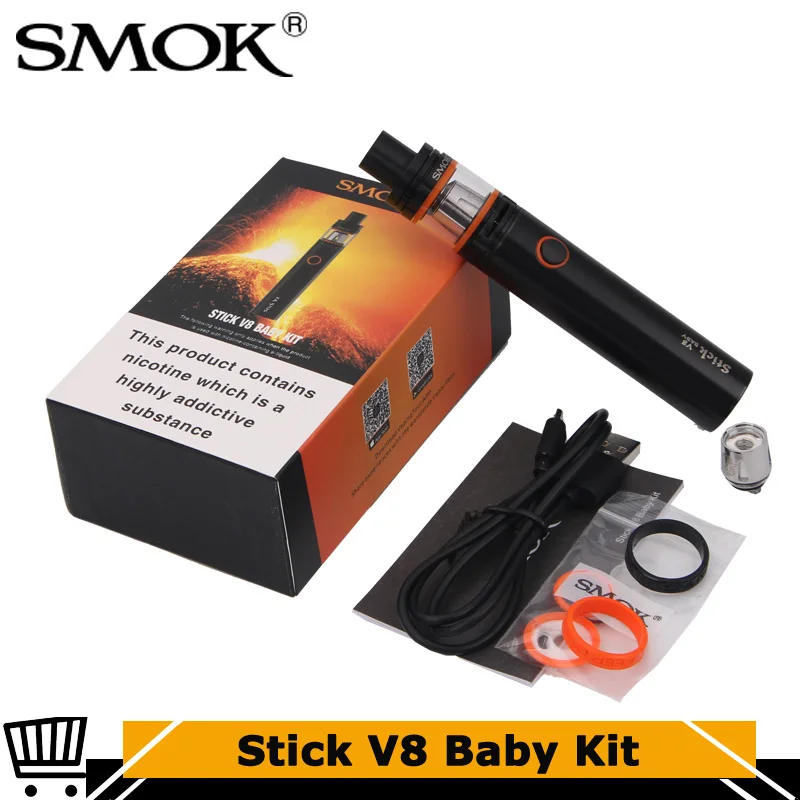 

Original Smok Stick V8 Baby Kit with 3ml TFV8 Baby Tank 2000mah Battery Electronic Cigarette Stick V8 Vape Pen Baby-M2 Vaper