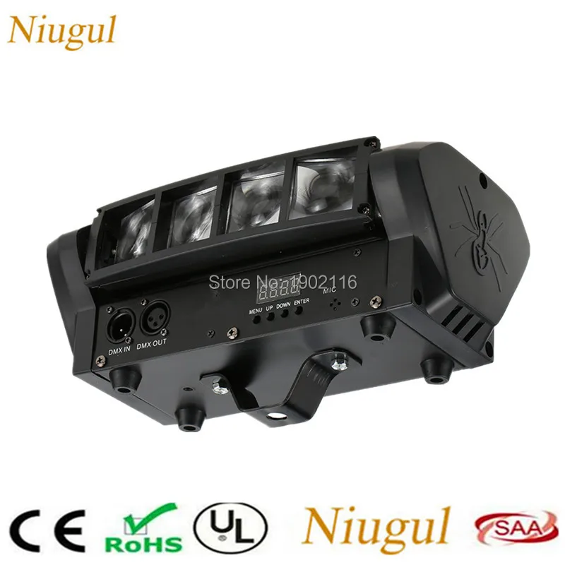 

Mini LED Spider Light RGBW LED Beam Effect Stage Lights Good Quality DJ Mini Moving Head Light Disco KTV Wedding Party LED Lamp