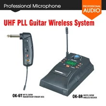 OK-6T Guitar Wireless System Transmitter Receiver UHF PLL Digital Bass Instrument Wireless System Professional