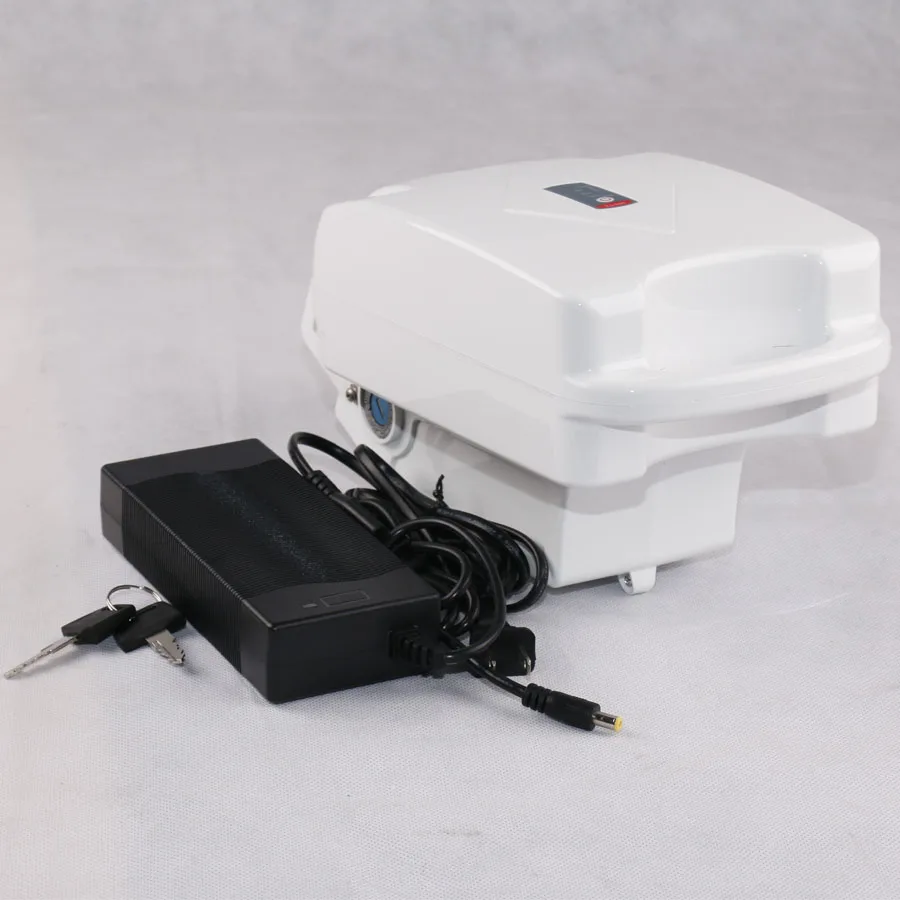 Sale white Electric bike battery rechargeable batteria 1000W Electric Bike Ebike 48V 15AH Li-ion Battery with Frog Case BMS Charger 7