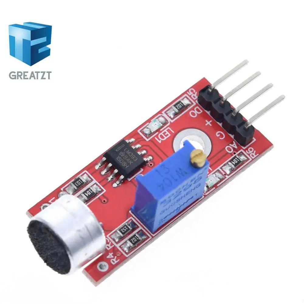 

GREATZT 1PCS High Sensitivity Sound Microphone Sensor Detection Module For AVR PIC KY-037