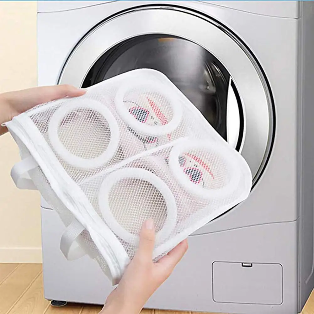 Washing Machine Shoes Clothes Underwear Zipper Closure Laundry Mesh Pouch Bag