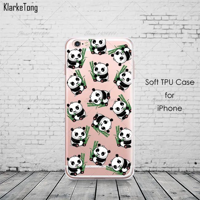 Cute Cartoon Animal Panda Case For Iphone X SE 5 5S 6 6S 7 8 Plus Transparent Silicone Phone Back Cover Coque Cute Cartoon Animal Panda Case For Iphone X SE 5 5S 6 6S 7 8 Plus Transparent Silicone Phone Back Cover Coque