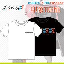 DARLING в FRANXX аниме футболка унисекс летняя футболка с коротким рукавом топы хорошо издания красивый узор Цвет белый 1