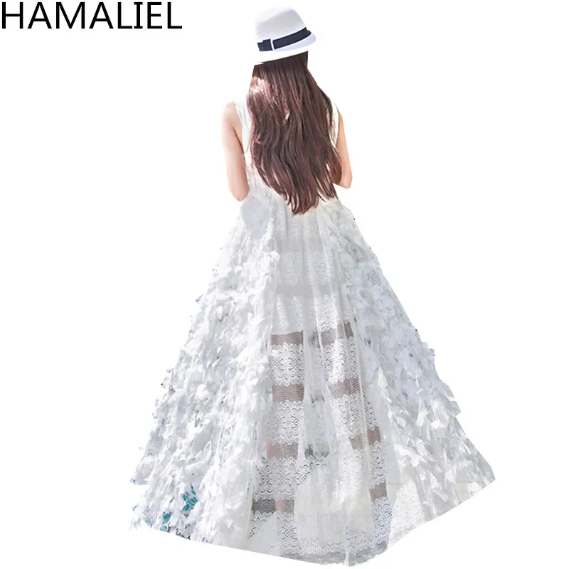 Summer Women Fairy Holiday Long Dress 2017 Luxury White Embroidery Mesh Hollow Out Crochet Lady Boho Sleeveless Beach Maxi Dress long-white-lace-dress Summer Women Fairy Holiday Long Dress 2017 Luxury White Embroidery Mesh Hollow Out Crochet Lady Boho Sleeveless Beach Maxi Dress long-white-lace-dress