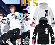 БЦ BTS пуленепробиваемый молодежный клуб снятия шерсти вырез лодочкой толстовка с капюшоном кофты куртка BTS детей