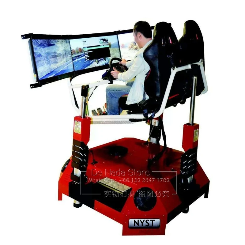 

3 Screen HD VR Driving Car Racing Games Dynamic Amusement Device Simulator Video Arcade Game Machine For Game Center