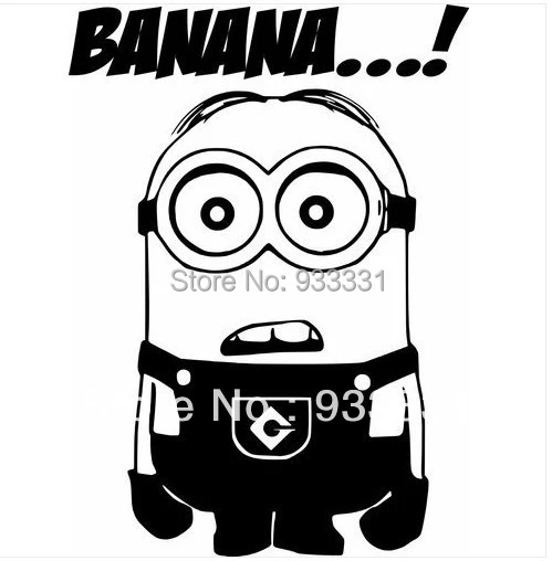 2 Pcs Lot Despicable Me Minion Avec La Banane Citation Decalque De Voiture De Vinyle Decor Autocollant Jdm Aliexpress