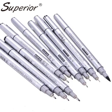 Улучшенный 10 шт./партия маркеры щеток на водной основе пигментный вкладыш треугольные ручки Fineliner ручка-закладка для художественные канцелярские принадлежности