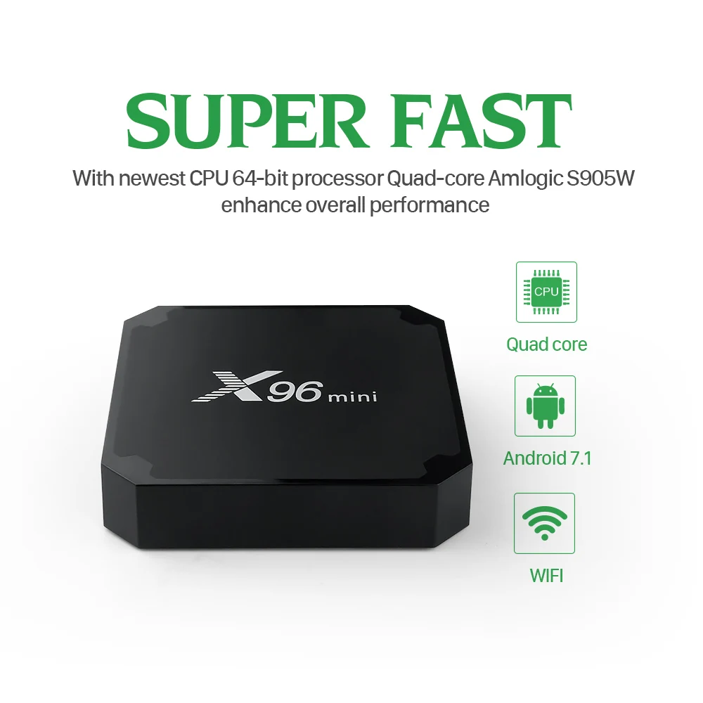 X96 mini IPTV France QHDTV Subscription Box Android 7.1 S905W 1G 8G with 1 Year IPTV Code Arabic French Belgium Netherlands IPTV