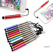 OOTDTY Three Links Retractable Capacitive Stylus Touch Screen Teblet Pen Diamond For iPhone iPad Tablet PC Mobile phone